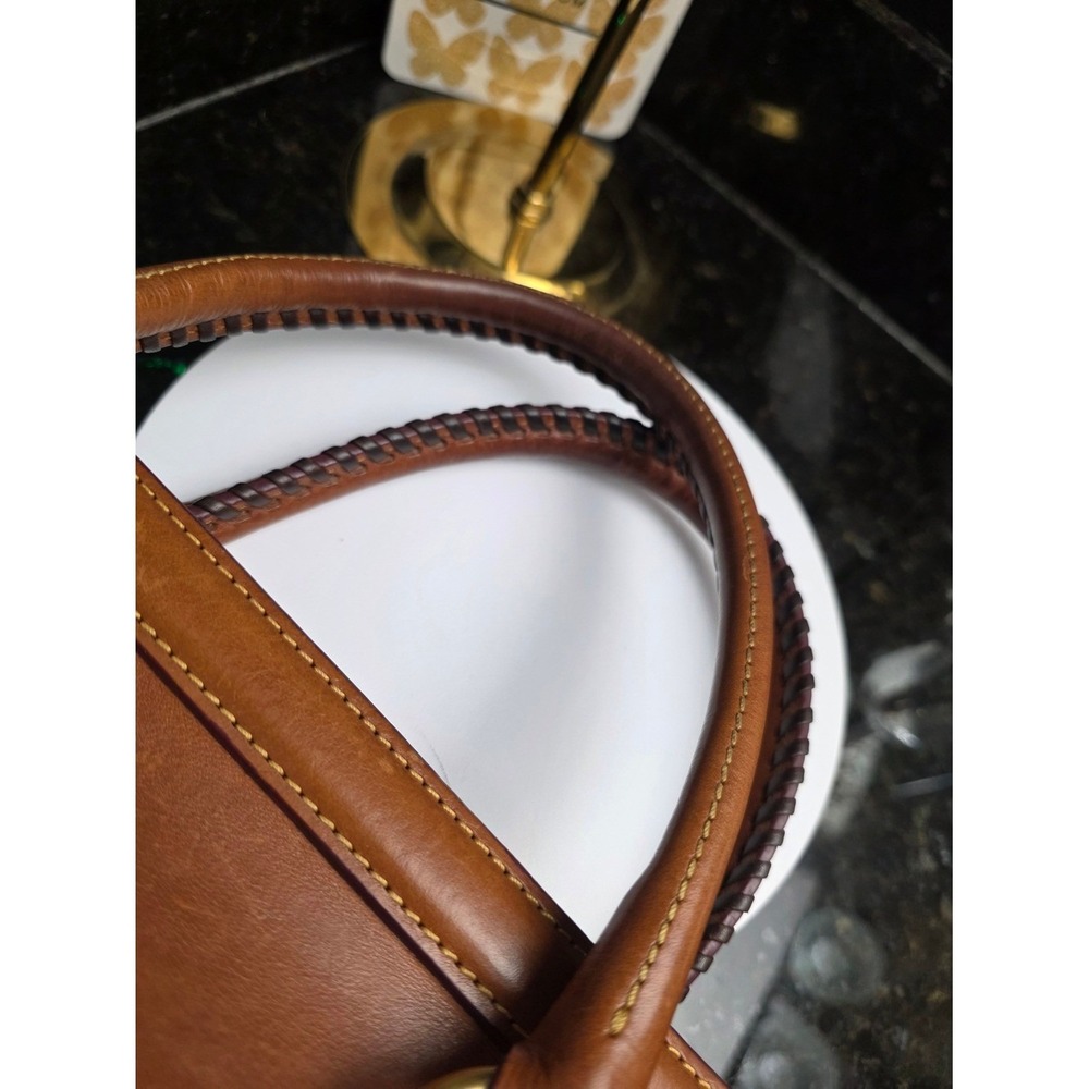 Dooney & Bourke Mitchell Satchel Tan Florentine Leather Doctor Bag Large - Picture 13 of 16